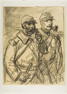 Two Soldiers by Théophile Alexandre Pierre Steinlen