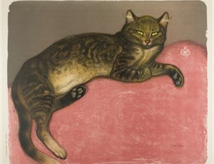 Winter: Cat on a Cushion by Théophile Alexandre Pierre Steinlen