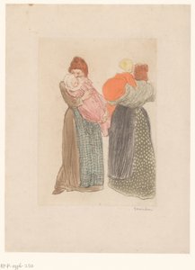 Two mothers with children