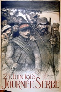 25 June 1916 - Serbia Day, French World War I poster