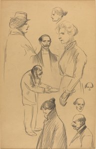 Figure Studies [verso] by Théophile Alexandre Steinlen