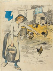 Farm Girl by Théophile Alexandre Steinlen