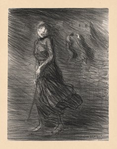 In the Street by Théophile Alexandre Steinlen