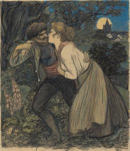 The Dog and the Wolf by Théophile Alexandre Steinlen