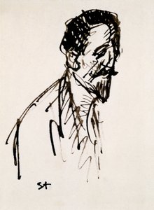 Portrait of Jehan Rictus, 20th Century by Théophile Alexandre Steinlen