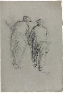 Two Men Working, Rear View by Théophile Alexandre Steinlen