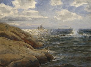 Coast Landscape with Sailing Boats