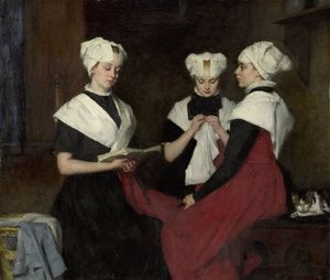 Three Girls from the Amsterdam Orphanage by Thérèse Schwartze