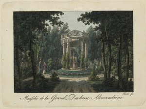 The Monument to Grand Duchess Alexandra Pavlovna at Pavlovsk by Thurner