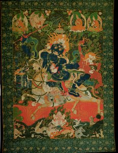 Thangka Painting Depicting Shridevi, from Tashilhumpo Monastery by Tibetan School