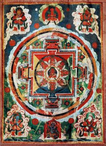 Tibetan Mandala Known as the Four Heavenly Kings