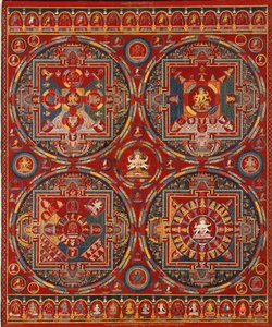 Sakya Order. Four Mandalas of the Vajravali Series Thangka