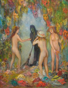 The Witch and the Young Girls by Tibor Dengyel