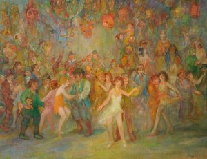 Carnival Scene by Tibor Dengyel