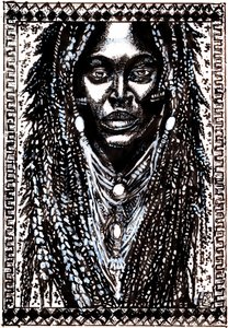 African Dreadlocks Portrait by Tim Hoinkis