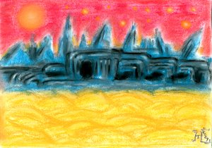 Alien City Sunset by Tim Hoinkis
