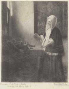 Woman Weighing Pearls