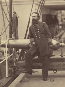 Admiral David Dixon Porter on the Deck of His Flagship the "Malver" After the Victory at Ft. Fisher, North Carolina