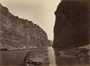 Black Canyon, Colorado River, Looking Below, Near Camp 7, 1871 by Timothy OSullivan
