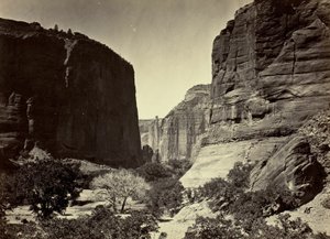 Head of Canyon de Chelle, Looking Down. Walls about 1200 feet in height by Timothy O