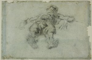 Reclining Male Nude, Foreshortened