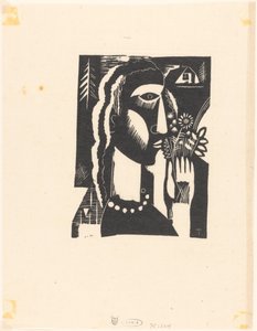 Woman with Flowers in Her Hand