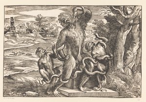 Caricature of the Laocoön Group