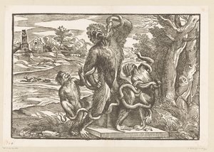 Caricature of the Laocoön Group