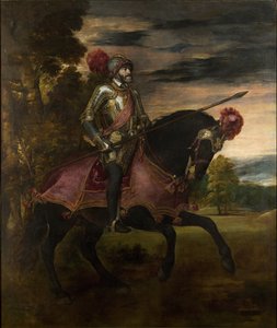 The Emperor Charles V (1500-58) on Horseback in Muhlberg by Tiziano Vecelli