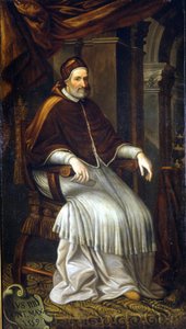 Pius IV (1499 - 1565). Painting by Bizzozzero. Milan, Collection of Ca 