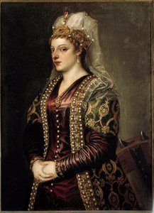 Portrait of the Queen of Cyprus Caterina Cornaro, as St. Catherine of Alexandria by Tiziano Vecelli