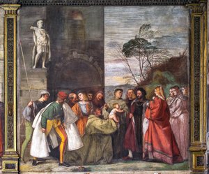 The Baby Proclaiming the Innocence of the Mother, the Northern Wall, School of the Saint (detail)