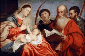 The Virgin and Child with Saints Stephen, Jerome and Maurice by Titian (c.1488 1576)