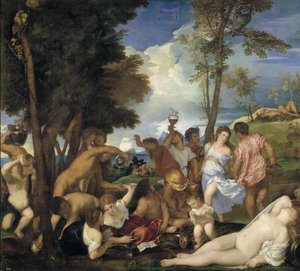 The Bacchanal of the Andrians by Tiziano Vecelli