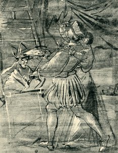 Artist with Young Woman in Front of an Easel by Tobias Stimmer