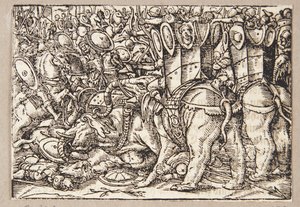 The Battle Between the Romans and the Tarentines by Tobias Stimmer