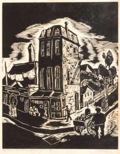 Italian Quarters, Chicago by Todros Geller
