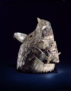 Head of an Animal with a Human Head in the Open Jaws, Found at Tula, Hidalgo, Mexico, Early Post-Classic by Toltec