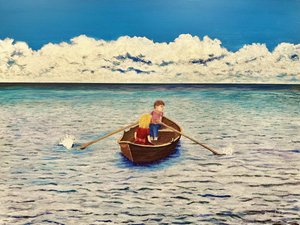 Childhood Boat Journey by Tom Blood