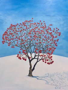 Winter Tree Red Berries by Tom Blood