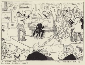 A Night at the London Sketch Club, The Bousa Band by Tom Browne