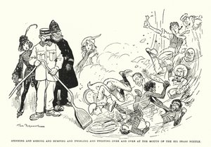 Spinning and kicking and bumping and twirling and twisting over and over at the mouth of the big brass nozzle by Tom Browne