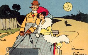 Spooning in a Dog Cart by Tom Browne