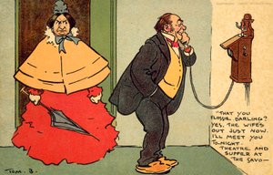 Theatre and Supper at the Savoy by Tom Browne