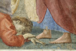St. Peter Distributing the Common Goods of the Church, and the Death of Ananias (detail)