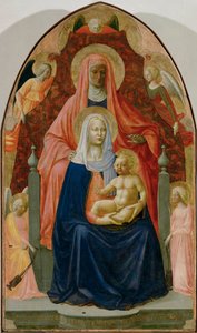 Saint Anne, Virgin Mary and Infant Jesus, Five Angels by Tommaso Masaccio