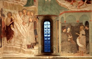 Episode of the life of Saint John the Baptist: the predication of Saint John the Baptist in the desert and Saint John the Baptist facing Herod