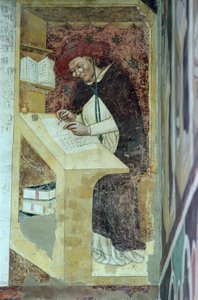 Hugues de Provence at His Desk, from the Cycle of "Forty Illustrious Members of the Dominican Order" in the Chapterhouse by Tommaso da Modena