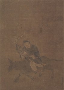 Daoist Riding Horned Animal