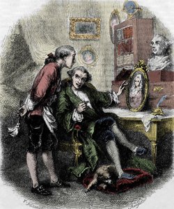 Illustration of Journey around my Room (1794) by Xavier de Maistre. Illustration by Tony Johannot by Tony Johannot
